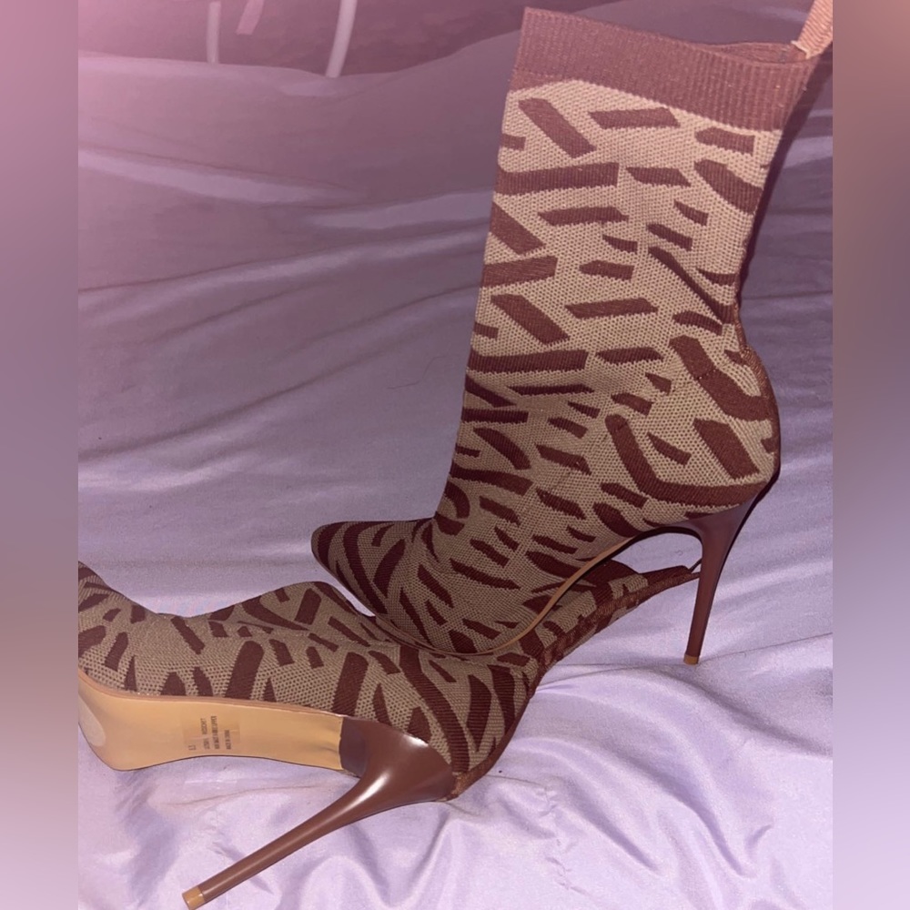 Fashion Nova heeled sock boots